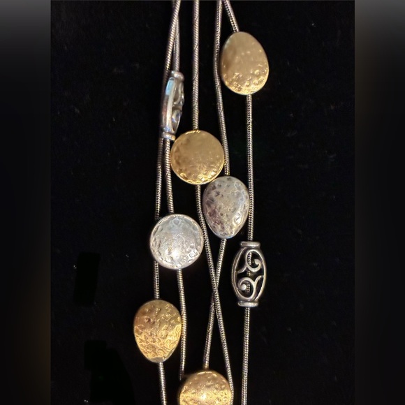 Brighton EUC Deco Gold Silver, Gold Multi-strand Bracelet w/ silver & gold-tone - Picture 7 of 11